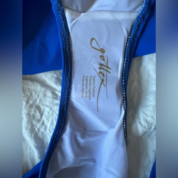 Gottex Bikini Bottom Womens Size 14 GTX Sapphire Blue Jeweled Bottoms Bikini NWT - Picture 5 of 6